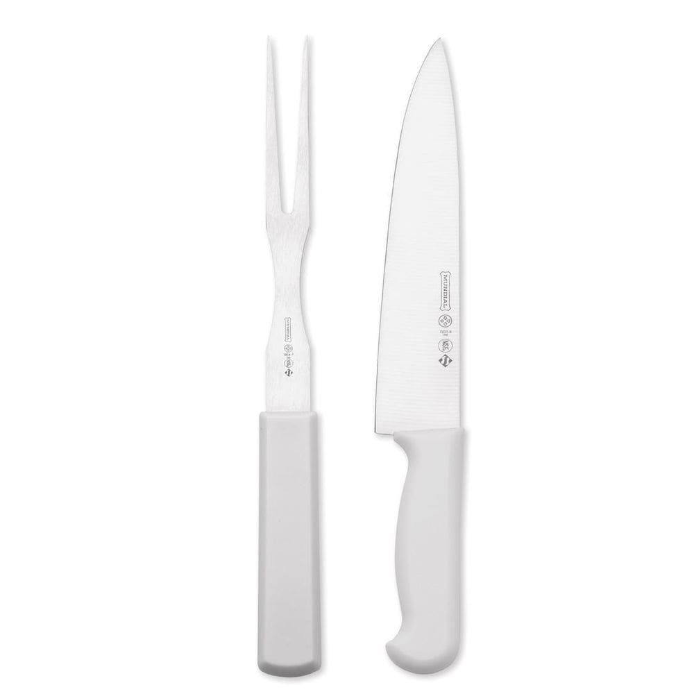 Conjunto Para Churrasco Branco Master Line Mundial 2 Peças