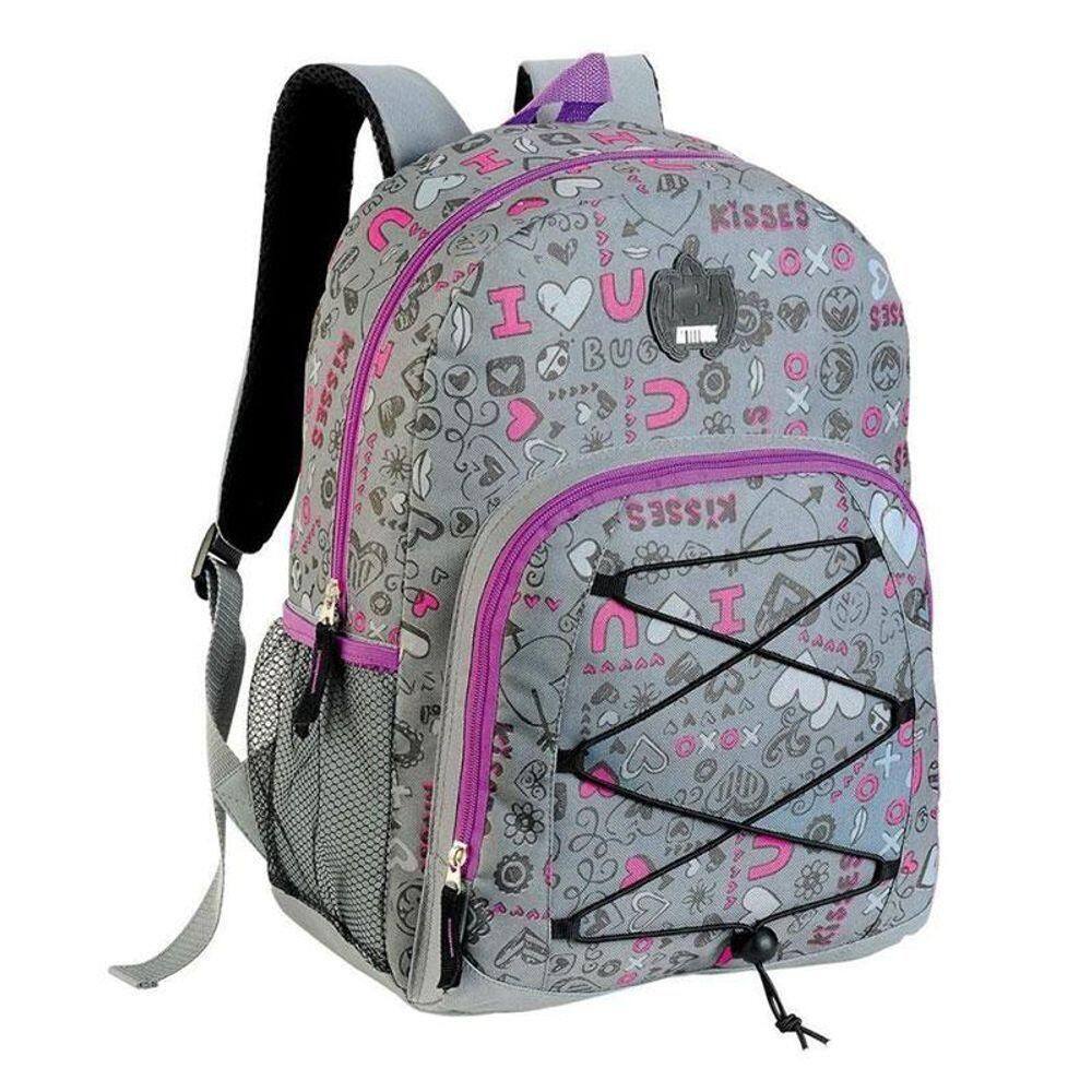 Mochila Escolar Infantil Sbdv-2033 Estampada Cinza - Fuseco