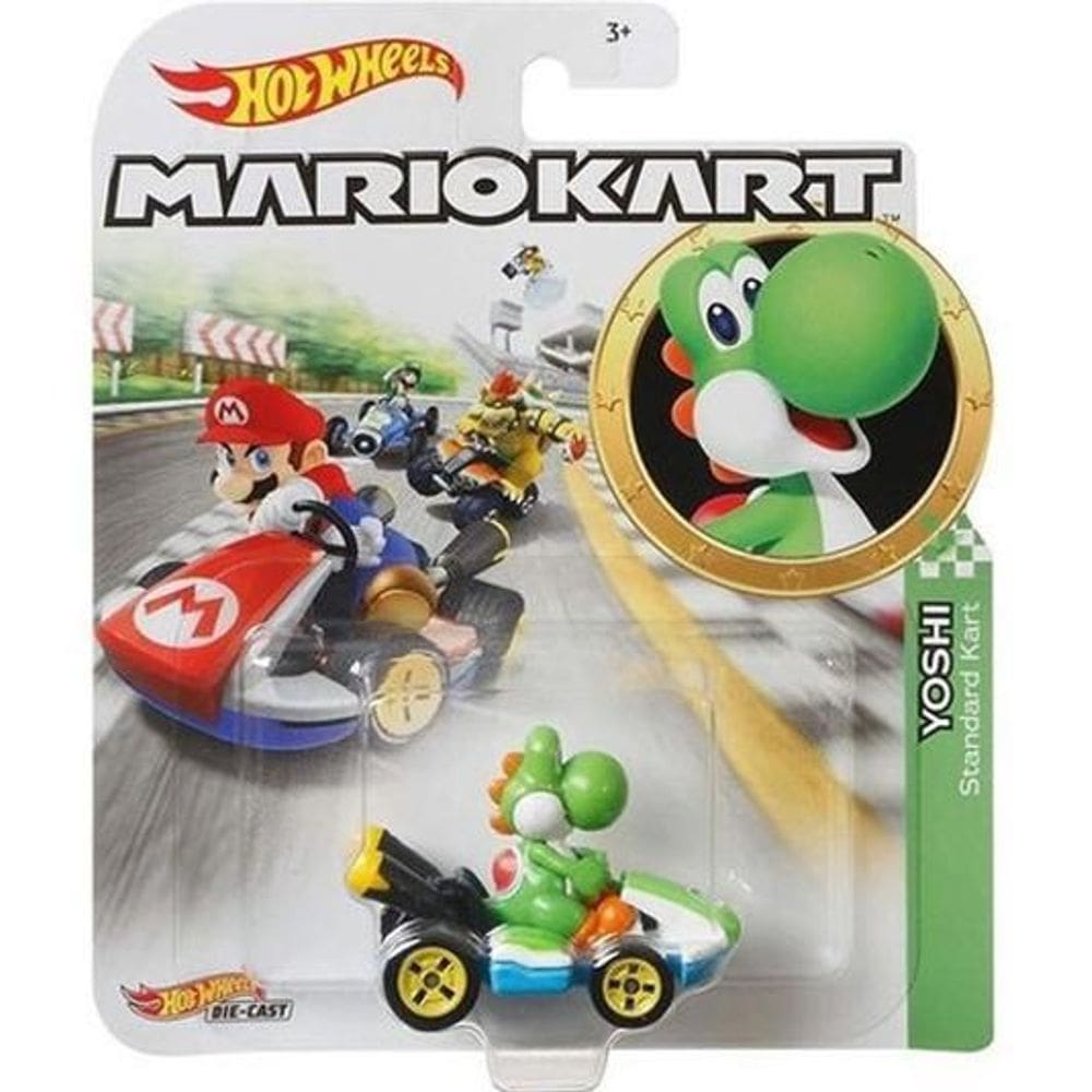 Hot Wheels Mario Kart Yoshi Standard Kart Glp38