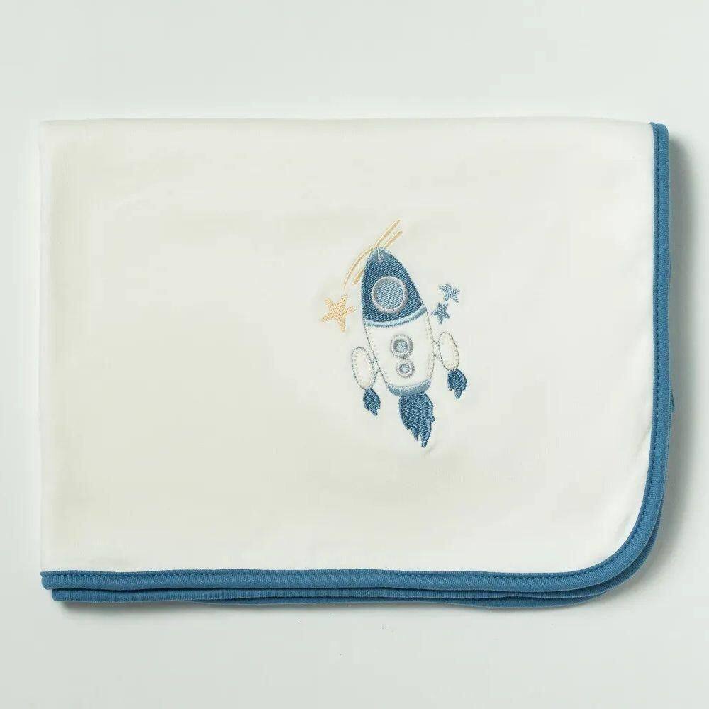 Manta de Suedine Hug Espacial Azul Nimbus