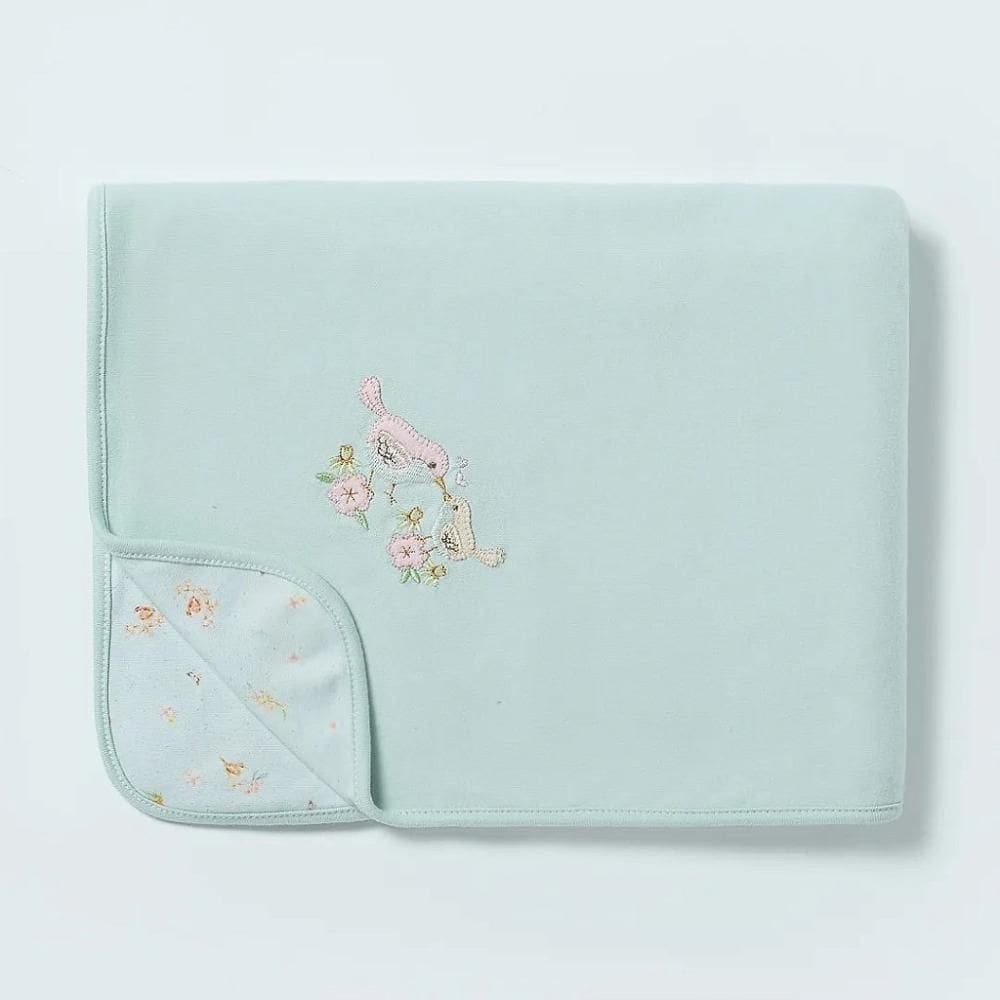 Manta de Suedine Hug Lovely Day Rosa Antigo Verde