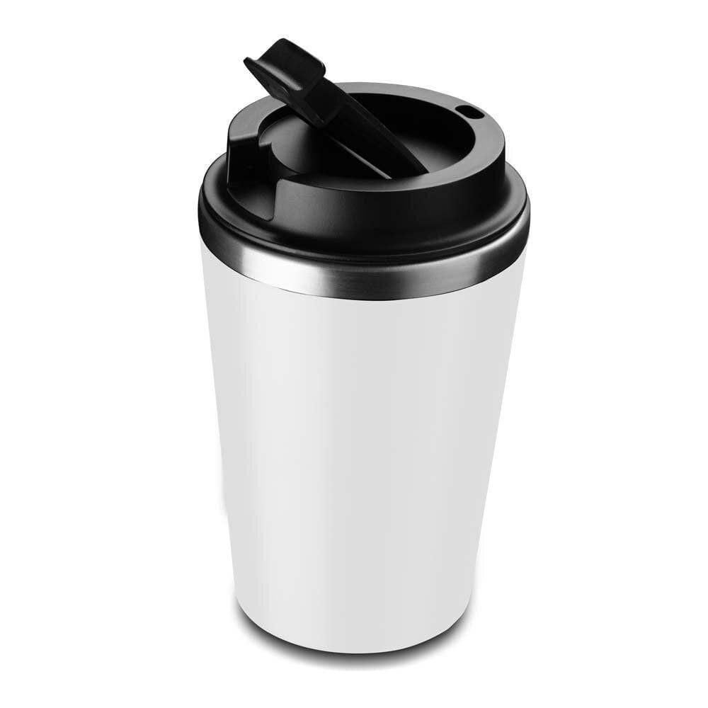 Copo Térmico Inox Com Parede Dupla E Tampa Rosca Branca 350ml