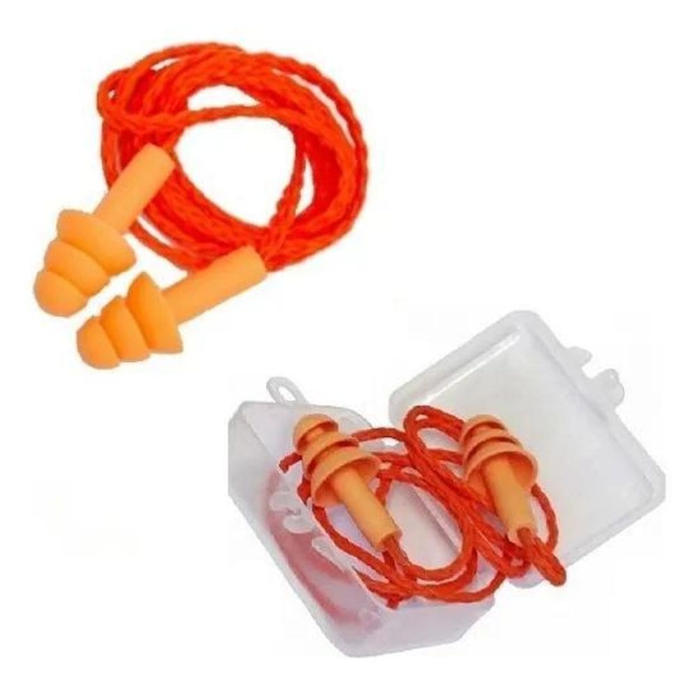 2X Protetor Auricular Silicone Plug Antialérgico Proteção Pr