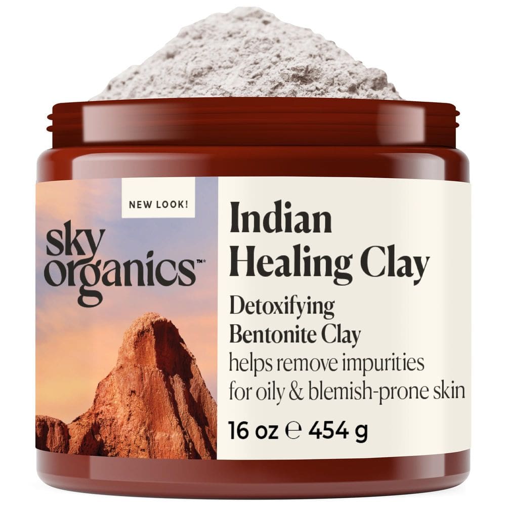 Máscara de argila Sky Organics Indian Healing Clay 473ml