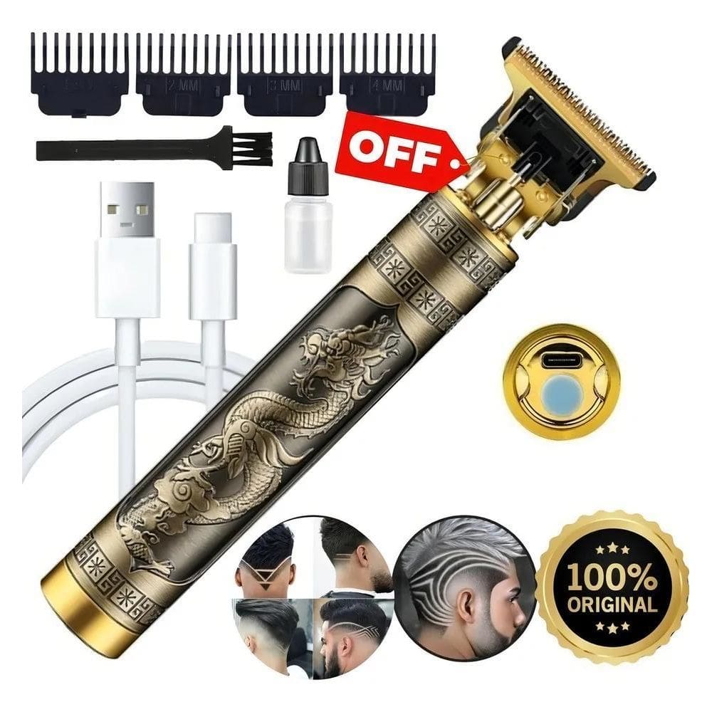 Maquina De Barbear Cabelo Barba Marca Kamufla Dragão Metal P