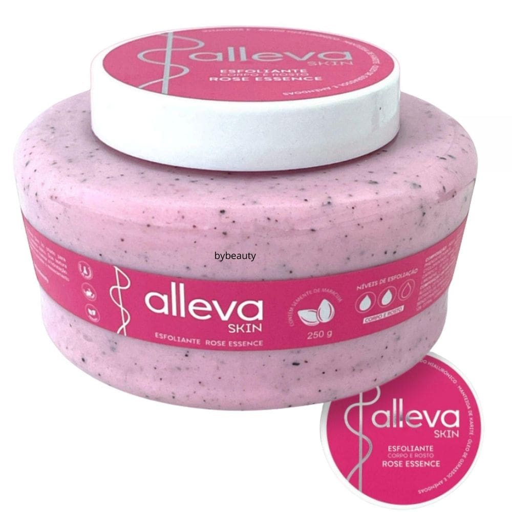 Esfoliante Corpo E Rosto 250Ml Alleva - Rose Essence