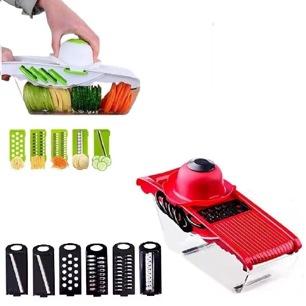 Mandoline 7 Em 1 Slicer Ralador Fatiador Cortador Legumes Frutas Recipiente Moedor Vegetais Chopper