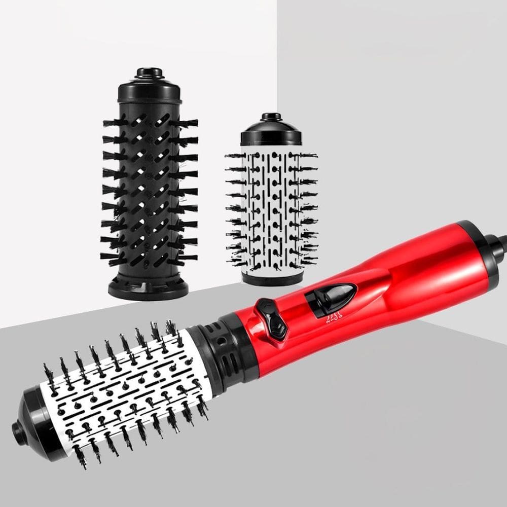 Escova Rotativa 2 Em 1 Cabelo Brilhante Liso Rotação 360