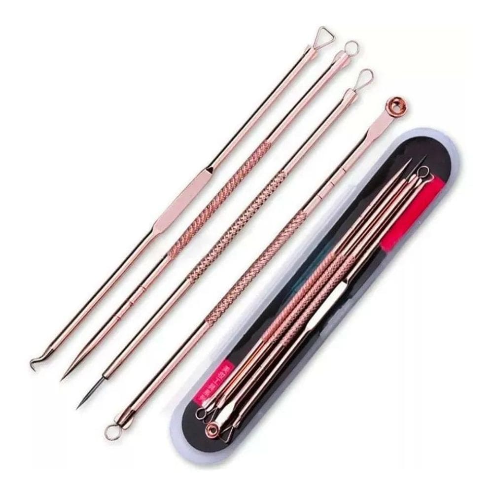 2X Removedor De Cravo Inox Kit Com 4 Agulhas + Estojo