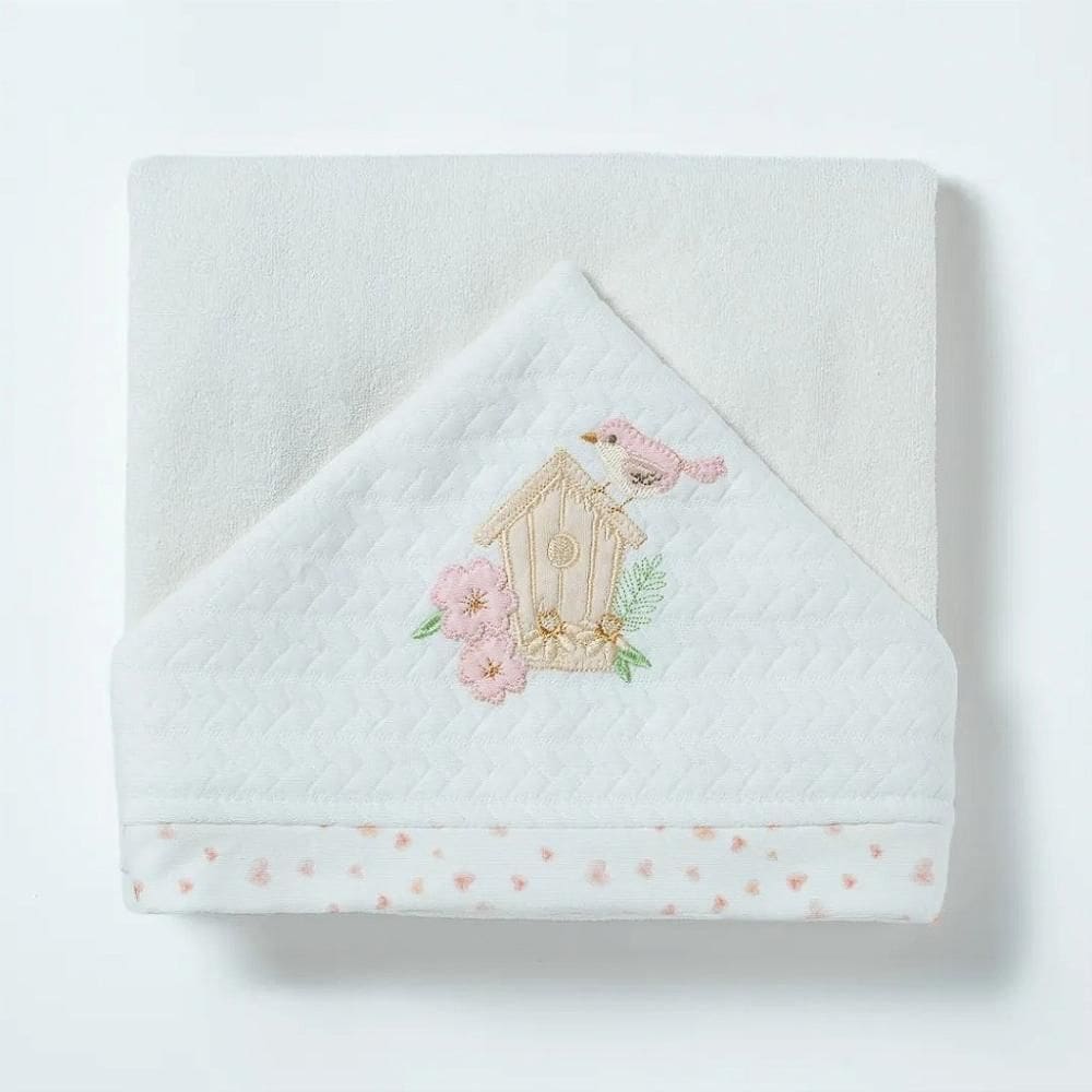 Toalha de Banho Hug Com Capuz Lovely Day Rosa Antigo