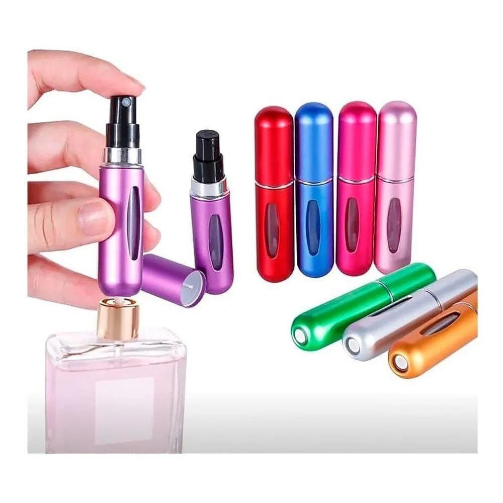 2X Kit 3 Mini Frasco Porta Perfume Recarregável Bolsa Viagem