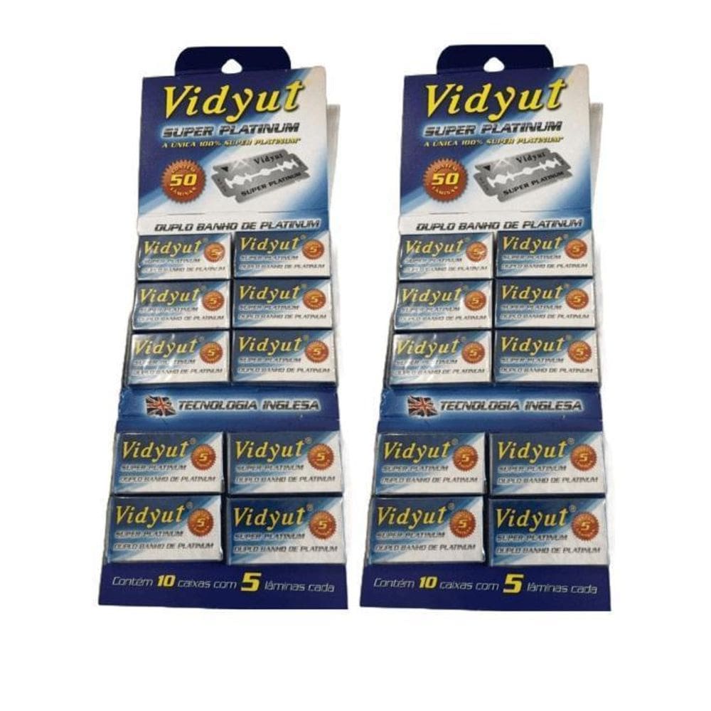 Lâmina De Barbear Vidyut Super Platimun Cartela Com 50 Und