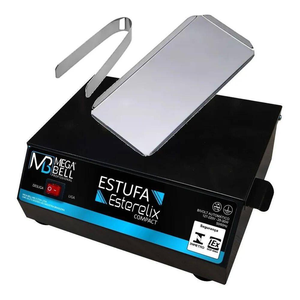 2X Estufa Preta Esterilização Manicure Pedicure Bandeja + Pi