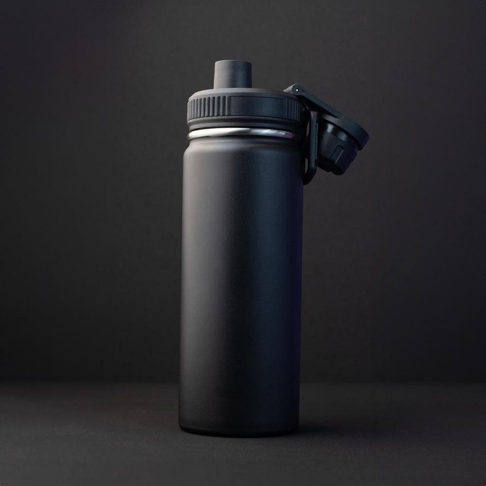 Garrafa Térmica Em Aço Inox 780ml Com Alça Mosquetão E Bico Rosqueável Preta