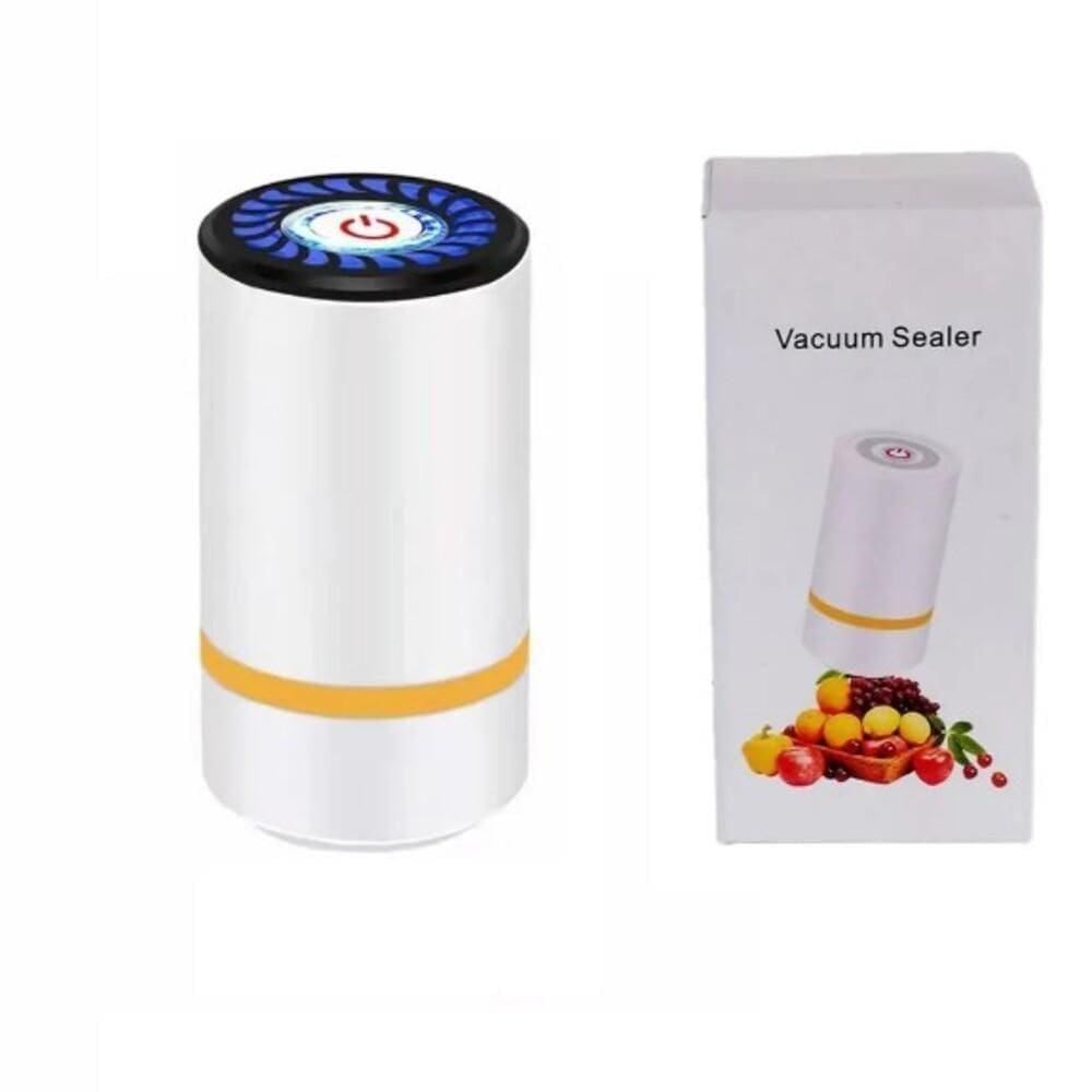 Bomba Succao Vacuo Eletrica Armazenamento Roupas Alimentos Mini Seladora Saquinhos Tira Ar Sem Fio Recarregavel