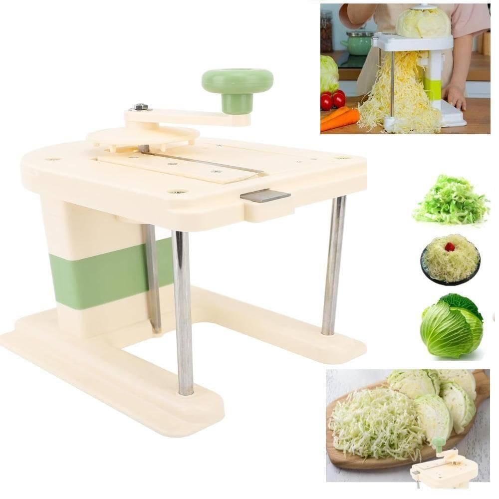 Cortador De Legumes Espiral Fatiador Picador Repolho Profissional 3 Laminas Inox Manivela Vegetais Frutas Triturador Ral