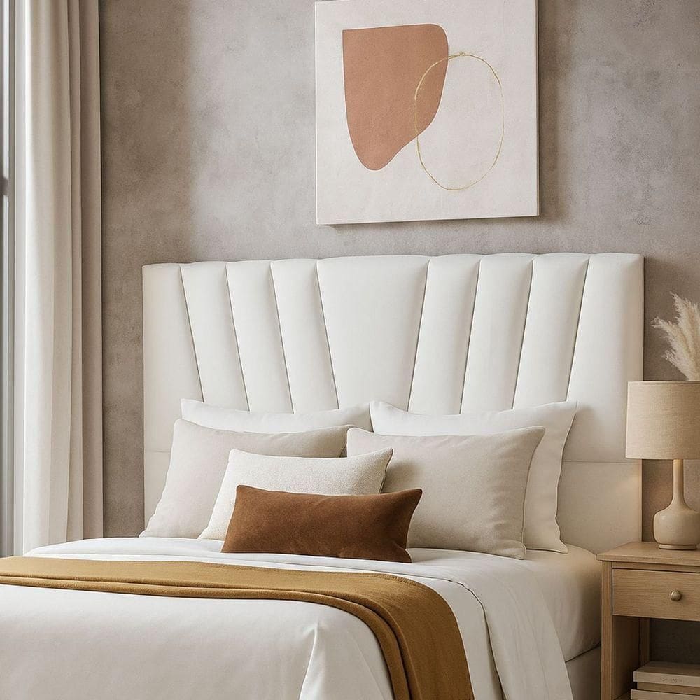 Cabeceira Cama Box Solteirão 100 Cm Vivian Em Corino E Frame Branco