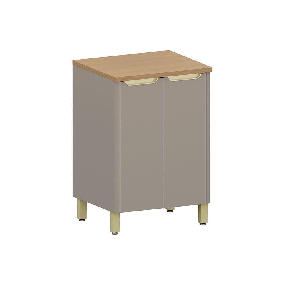 Balcão De Cozinha 60cm 2Portas Com Tampo Lumina Luciane Móv