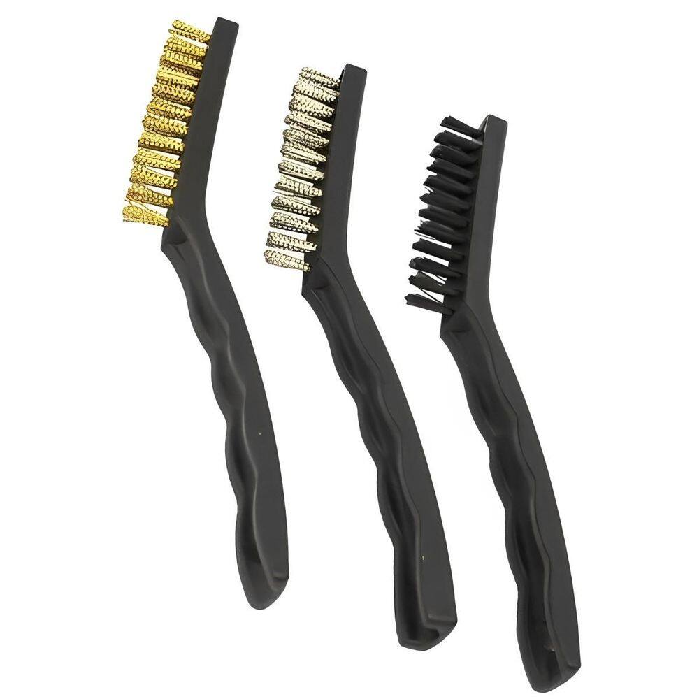 Kit 3 Escovas Multiuso Limpeza Churrasqueira Remoção