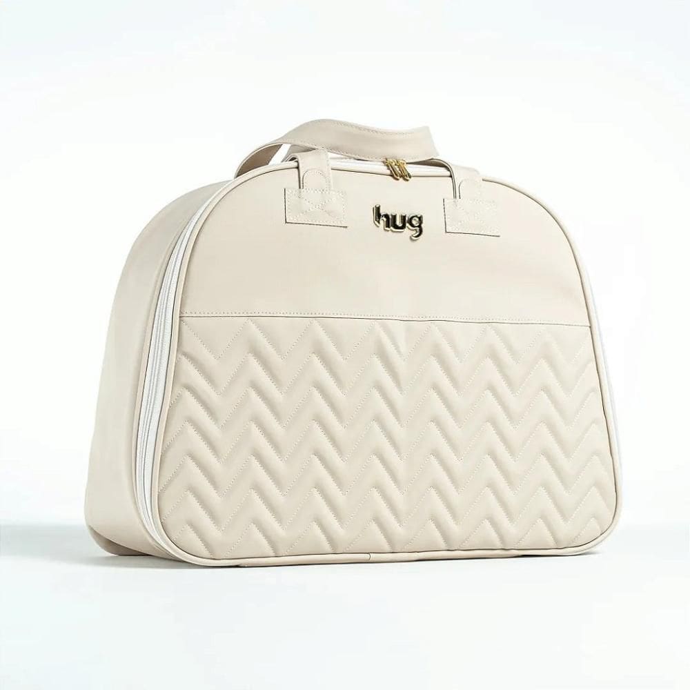 Mala de Maternidade Hug Extra Grande Zig Zag Bege