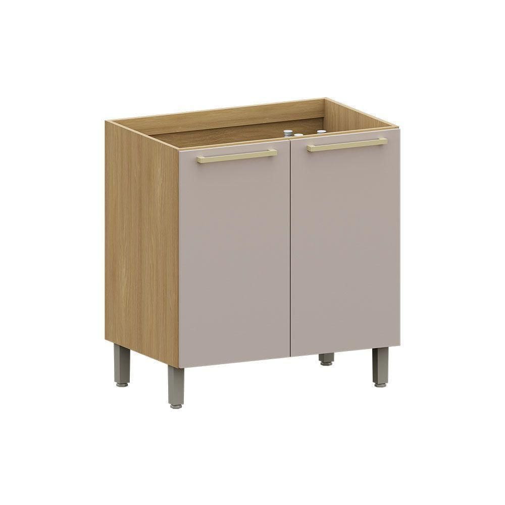 Balcão De Cozinha 80cm 2 Pts Elegance Luciane Móveis