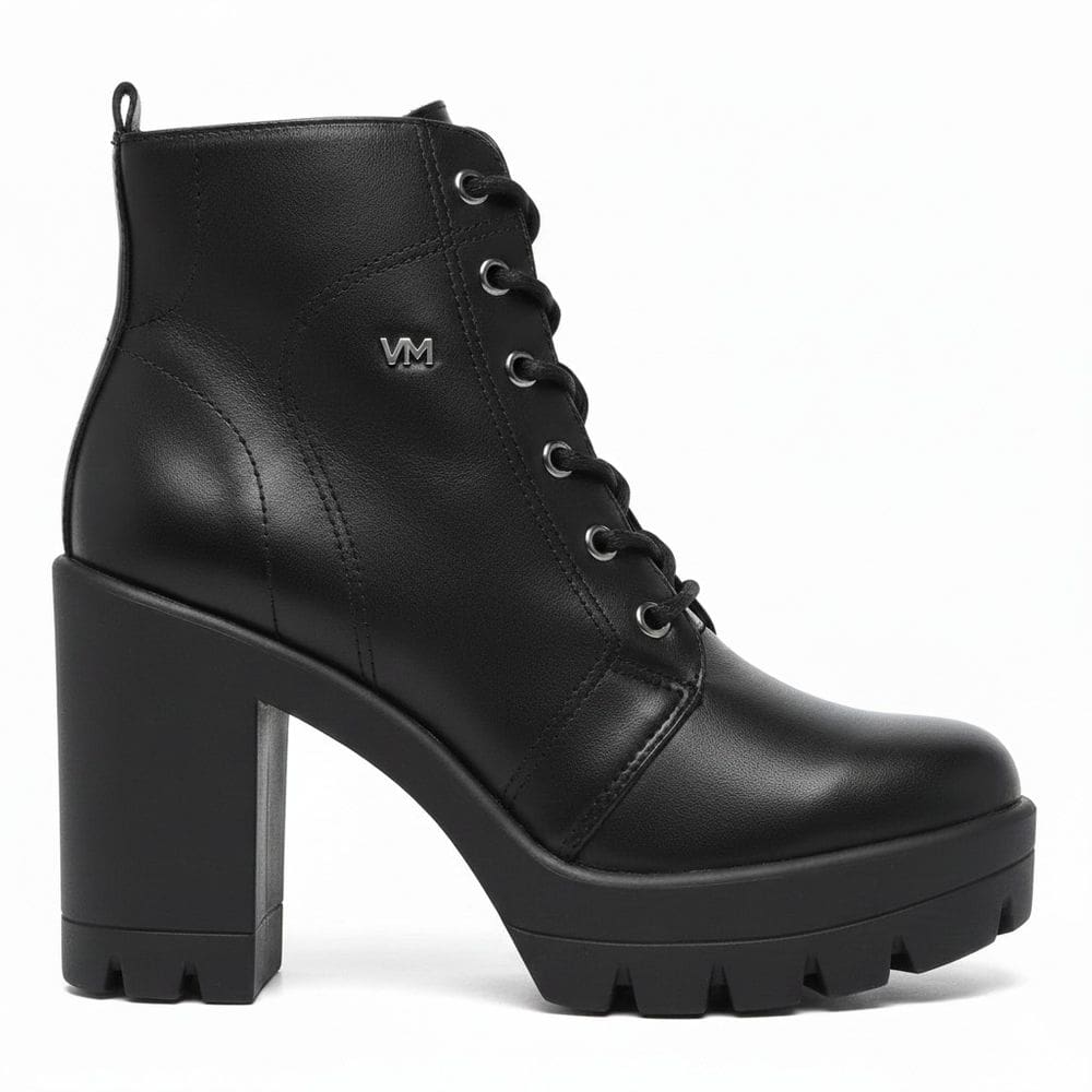 Coturno Feminino Salto Alto Via Marte Napa Preto 23-807