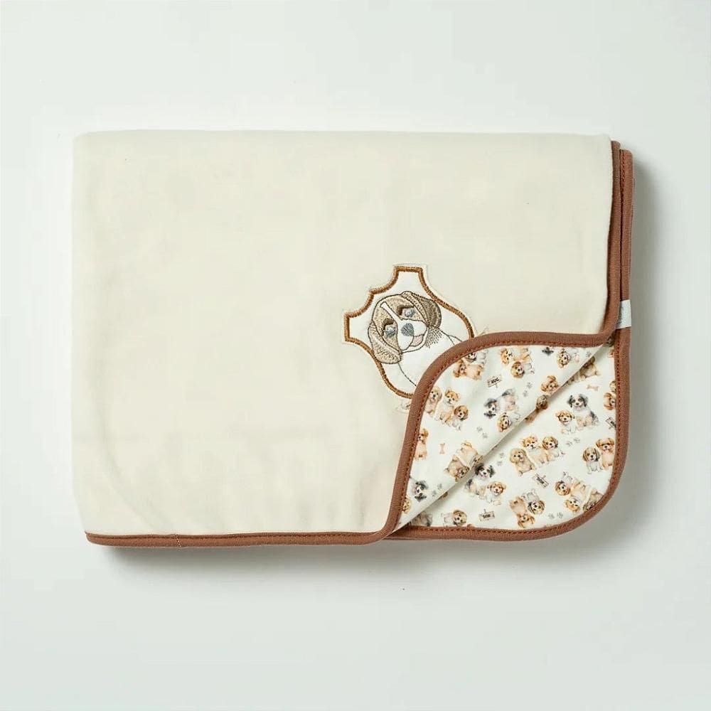 Manta De Soft Hug Doguinhos Marrom Café