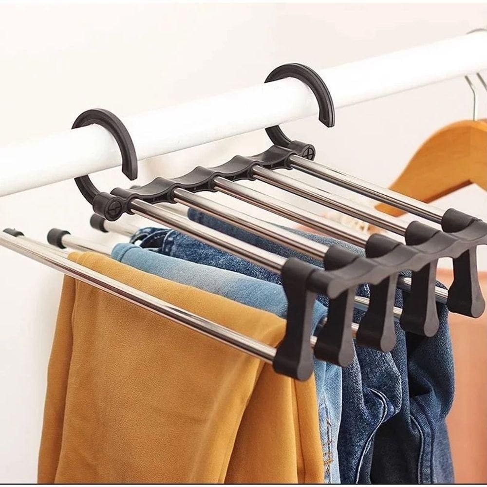 Cabide Calcas Plastico Aco Inox 34 Cm X 15 Cm X 7 Cm