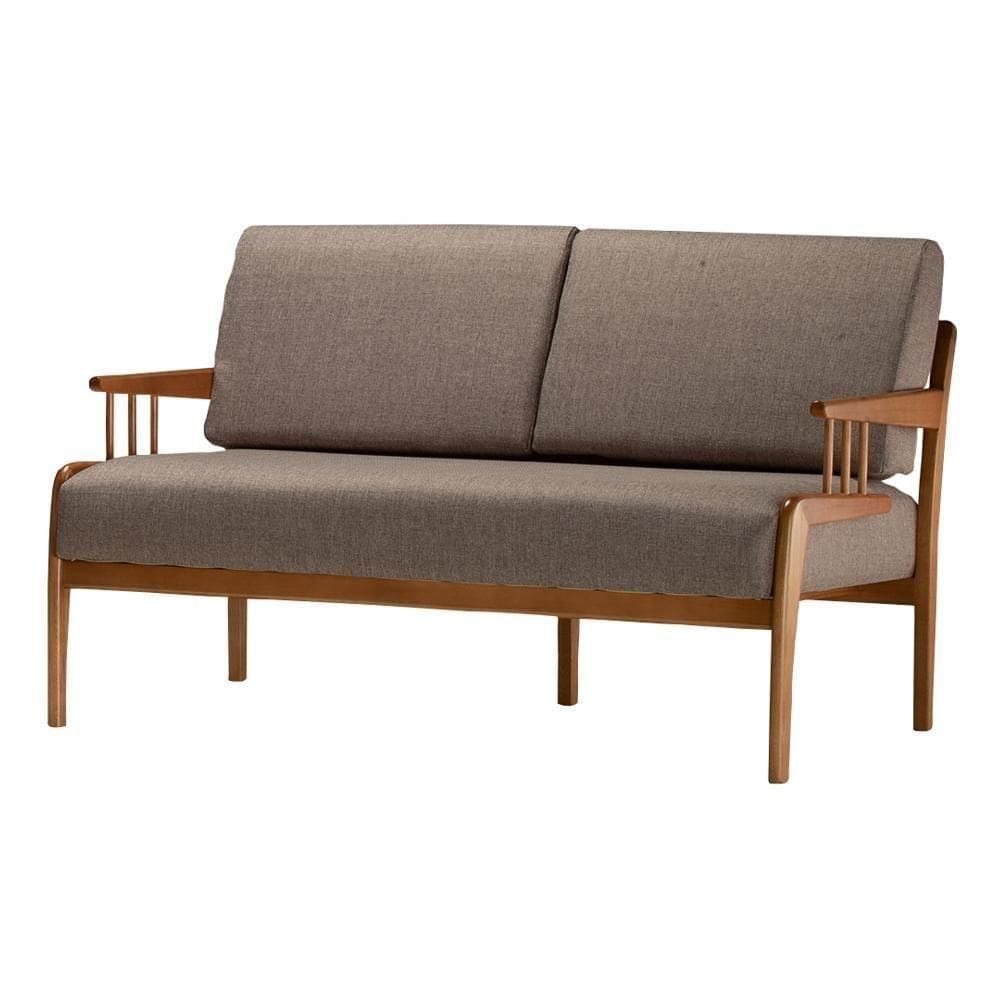 Sofá Pinau Ozki 2 Lugares 140 Cm (largura) Tecido Verde C Madeira Eucalipto Cedro