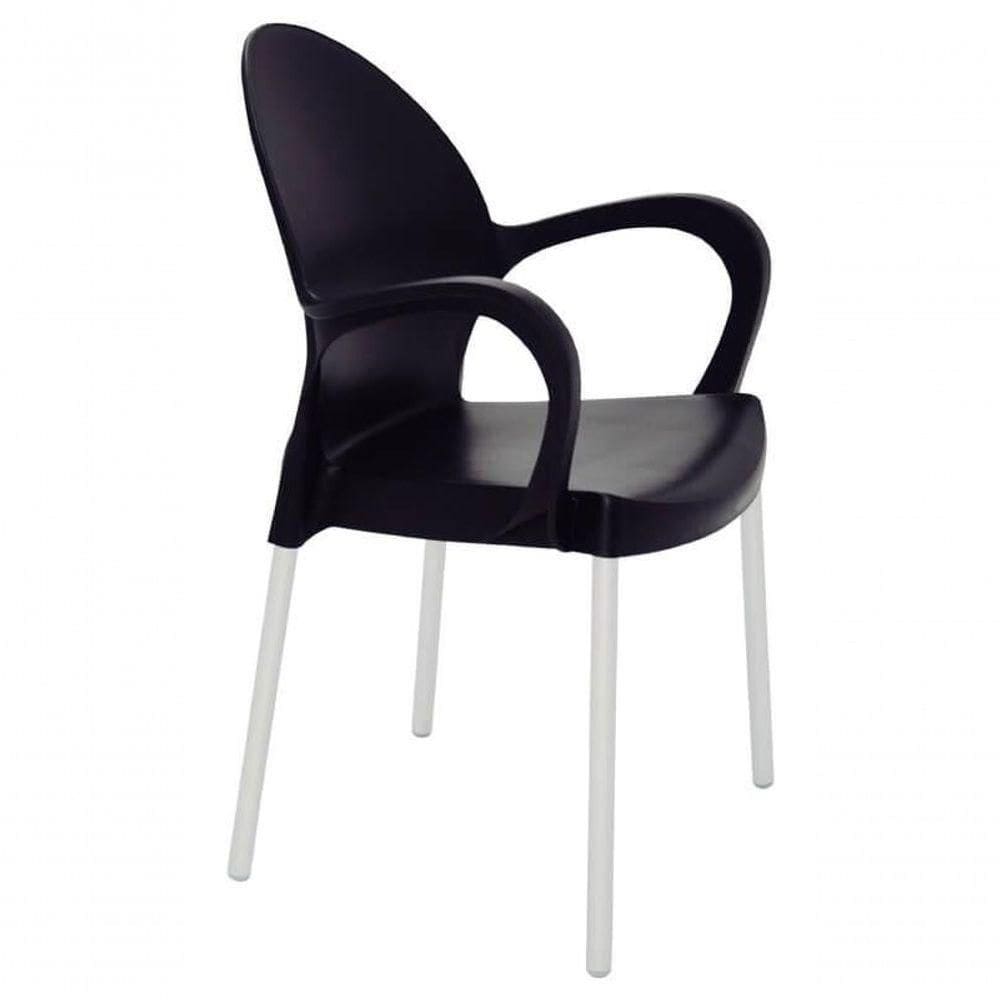 Cadeira Grace Tramontina Com Braços Em Polipropileno Preto