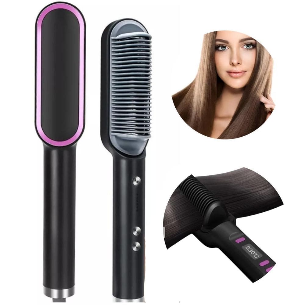 Escova Pente Secadora 3 Em 1 Seca Modela Cabelo