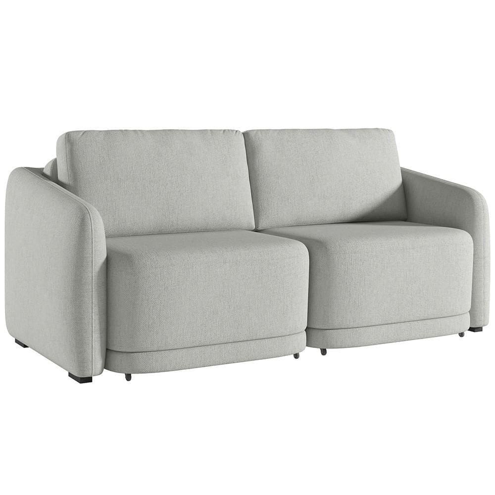 Sofá Cama Casal Para Sala 236cm Polska Z08 Linho Cinza - Mpozenato