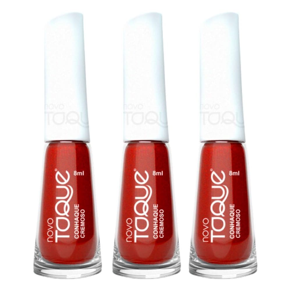 Kit 3 Esmalte Novo Toque Conhaque Cremoso 8ml