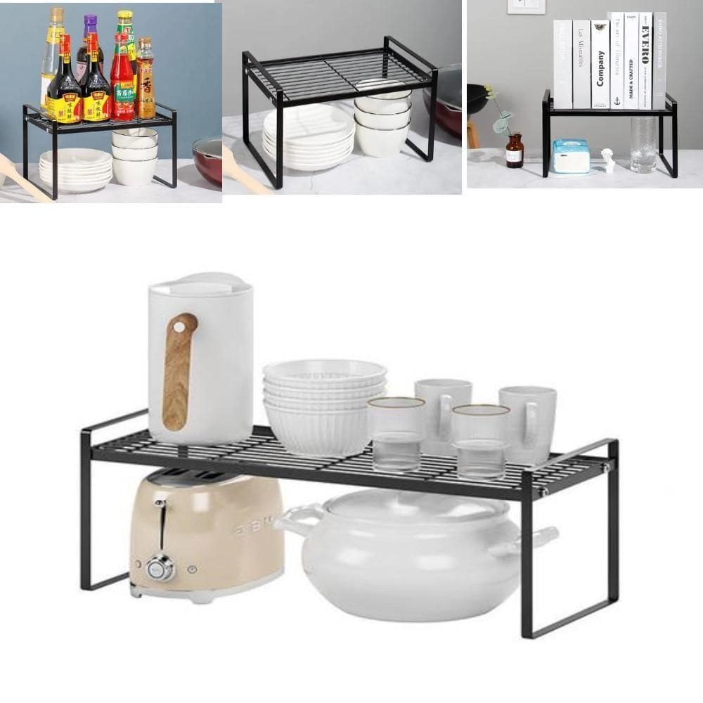 Organizador Armario Bancada Estante Multiuso Prateleira Metal Suporte Guarda Roupa Rack Cozinha Banheiro Escritorio Mesa