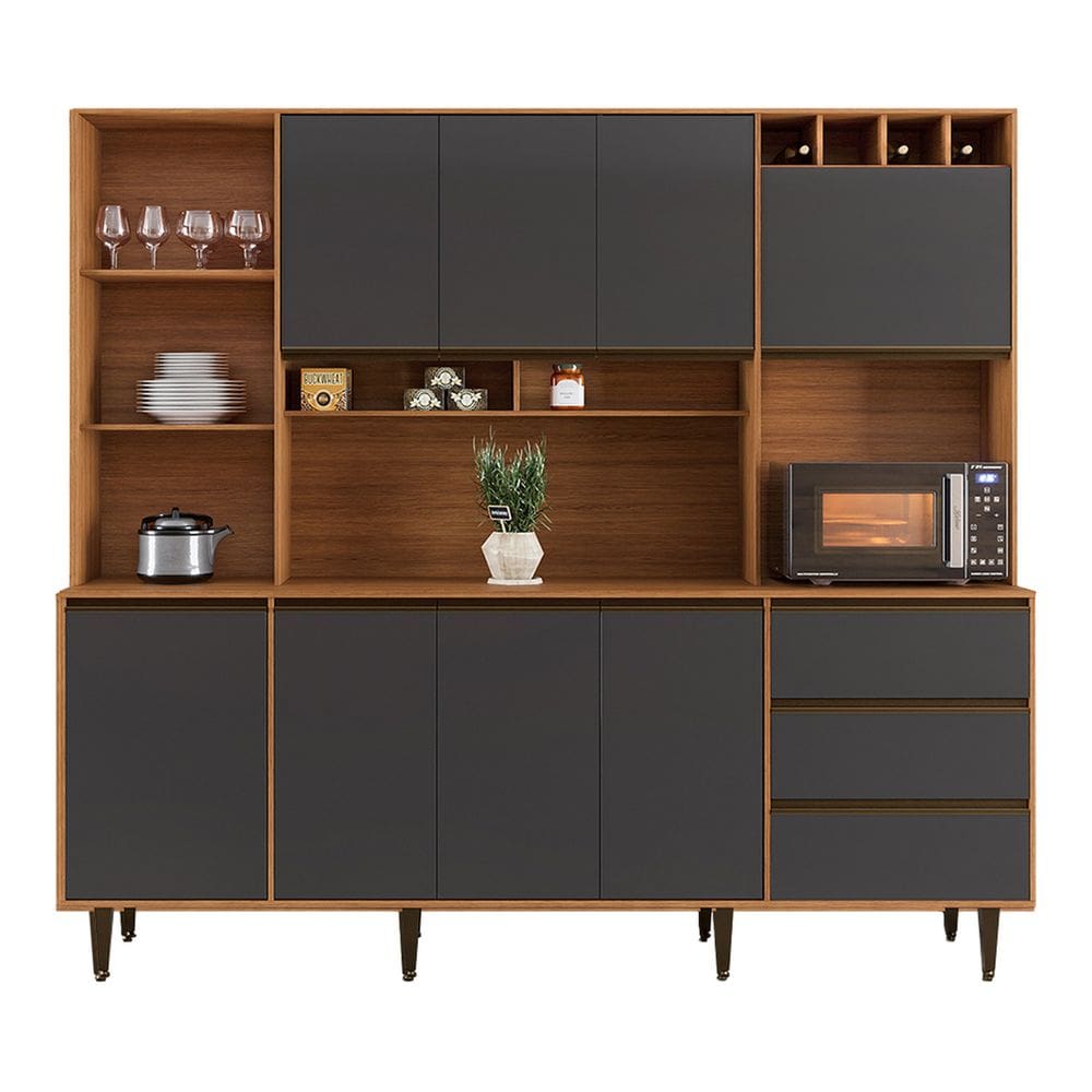 Armário De Cozinha Completa 8 Portas 3 Gavetas Itália