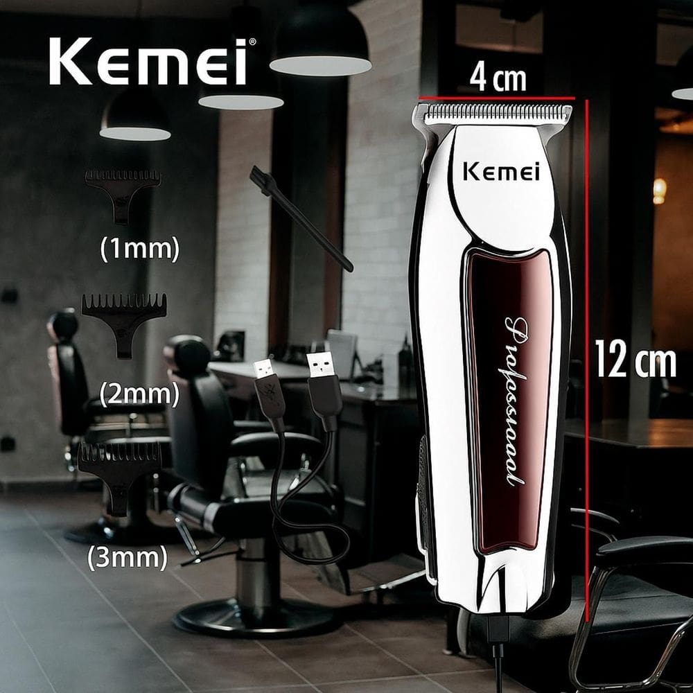 Kemei Cortador Digital Leve Para Cabelos E Barba
