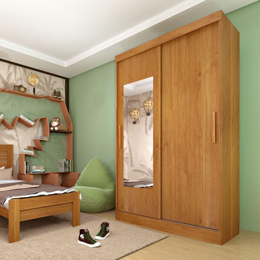 Guarda Roupa Firenze Portas Flex Com Espelho Tcil Cor:cinamomo-off