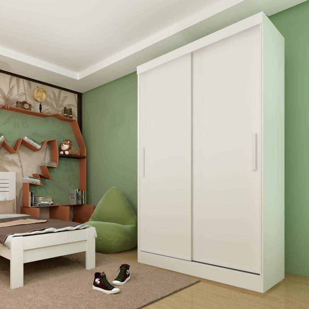 Guarda Roupa Firenze Solteiro Portas Flex Tcil Cor:neve