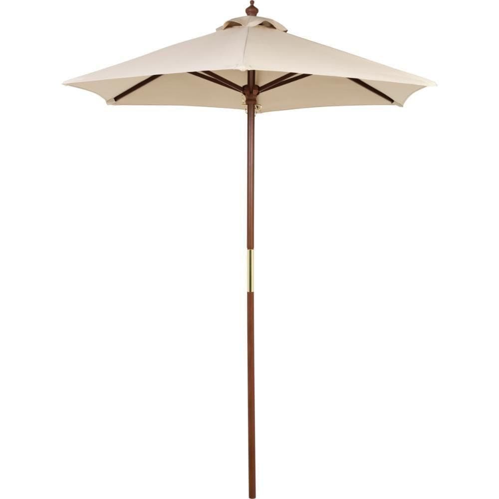 Ombrelone Tramontina Madeira E Poliester Bege Sem Base 1,8 M