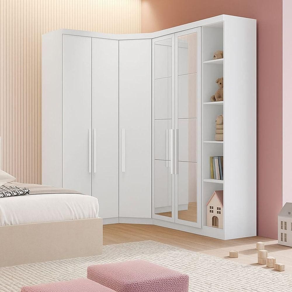 Modulado Closet Espelhado 5 Portas 6gav Linea Novo Horizonte