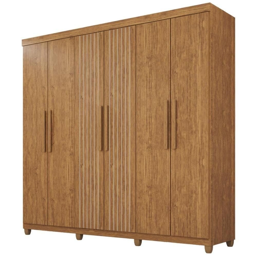 Guarda-roupa De Solteiro 100% Mdf 6 Portas 2 Gavetas Benfica Frison