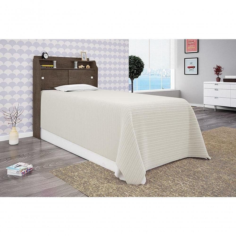 Cabeceira Box Solteiro 0,88cm Elisa Chocolate - Framar Móveis