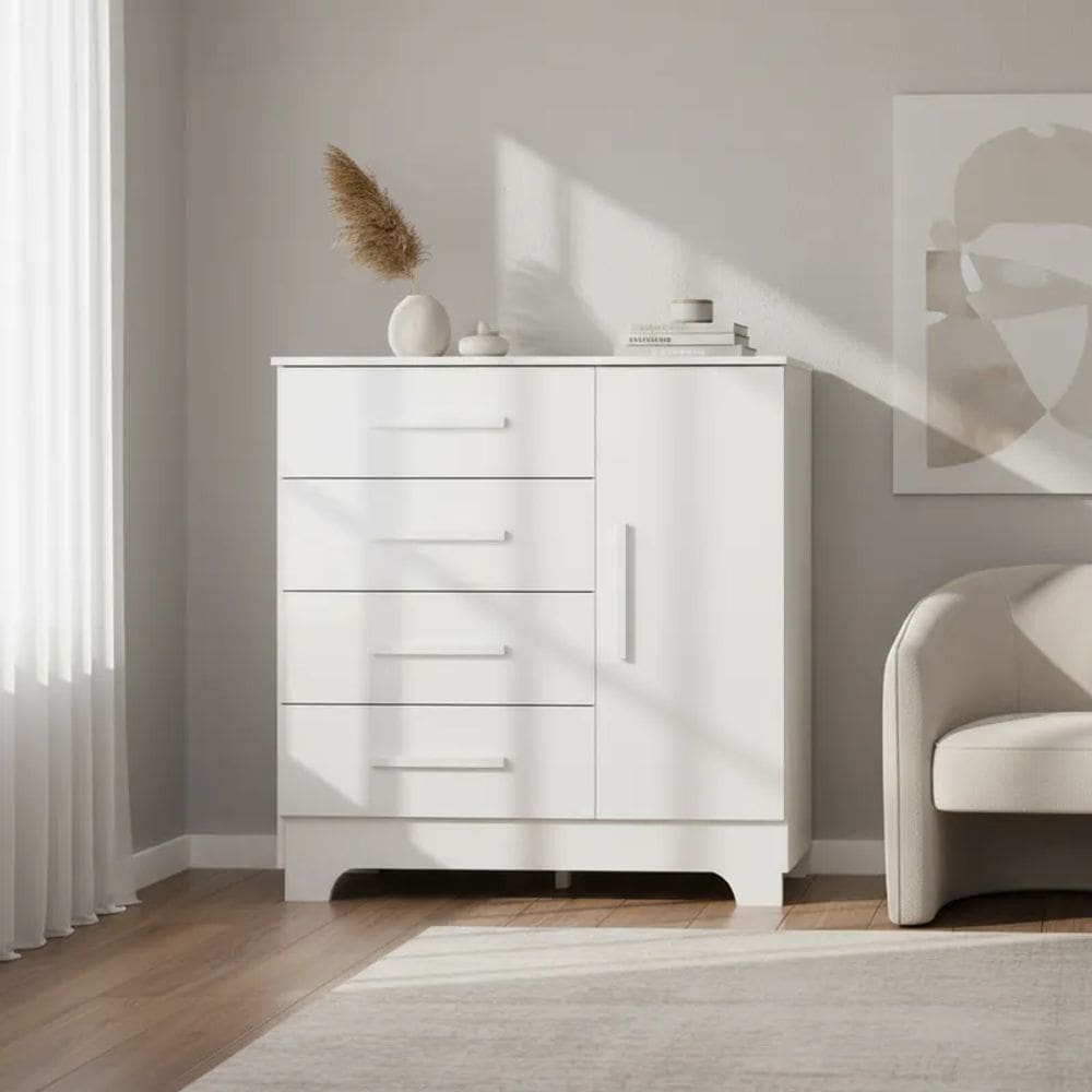 Cómoda Moderna com 4 Gavetas Ester -MobiBaby