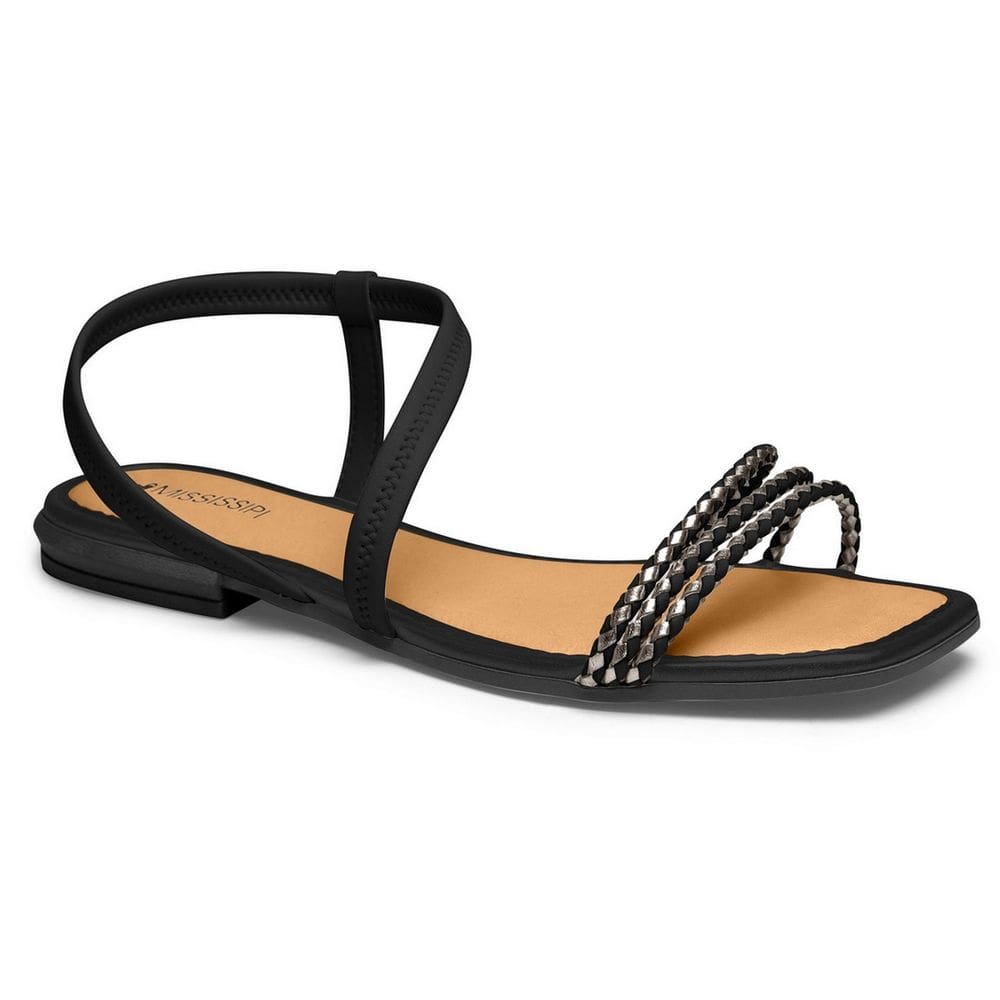 Sandalia Rasteira Feminina Mississipi Calce Fácil Q8352