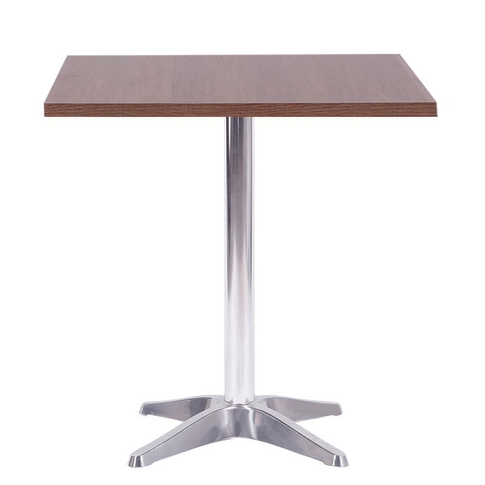 Mesa Delta 76,50 Cm (altura) Com Tampo Em Mdp Quadrado 70 Cm Imbuia