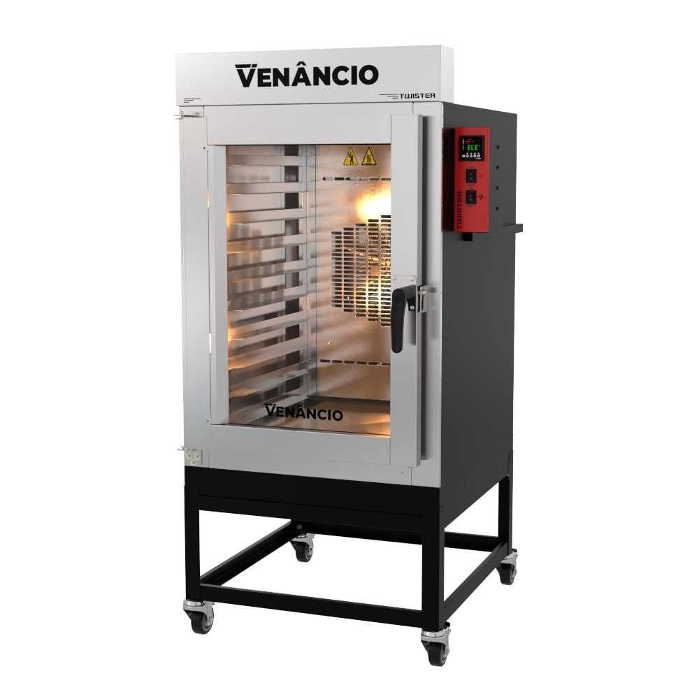 Forno Turbo Elétrico Twister 10 Esteiras Externo Aço Carbono e Interno Aço Inox FVT10E 380V - Venâncio
