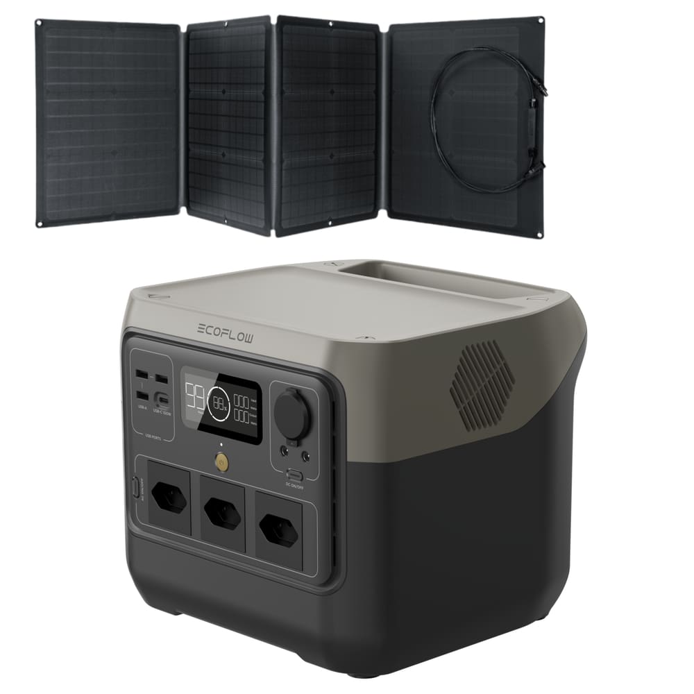 kit EcoFlow 220v River 2 PRO Com 1 Painel Solar Portátil 60W