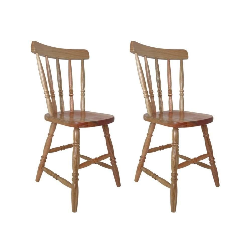 Kit Cadeira Ditália Madeira Maciça Eucalipto 2 Unidades Mel