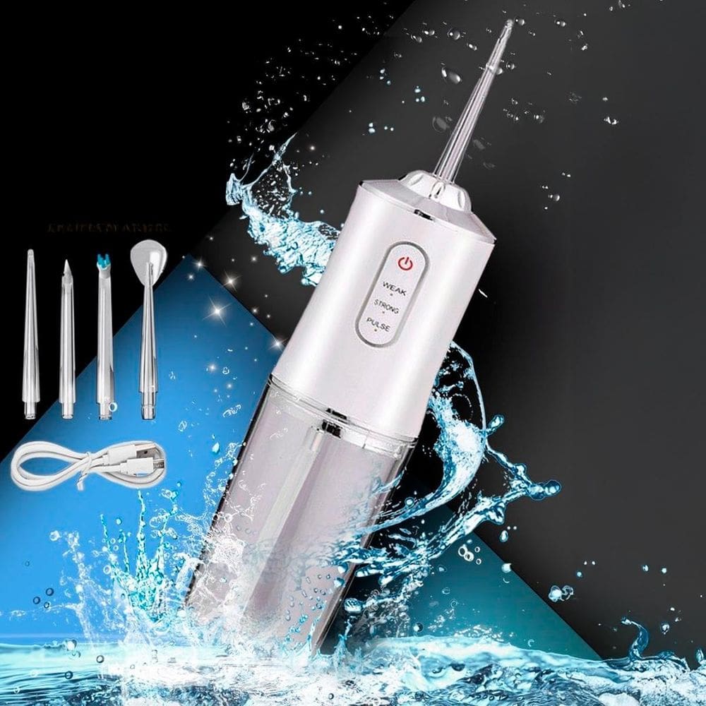 Aparelho Bucal Recarregável 4 Bicos Para Limpeza Completa