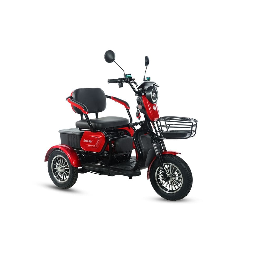 Triciclo Elétrico Kompakt 1000w 3 Lugares Com Ré Vermelho DREAM BIKE